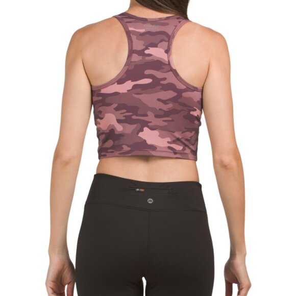 NEW CALVIN KLEIN Print Scoop Neck Crop Top CHATEAU for women 161mtn - Picture 5 of 5